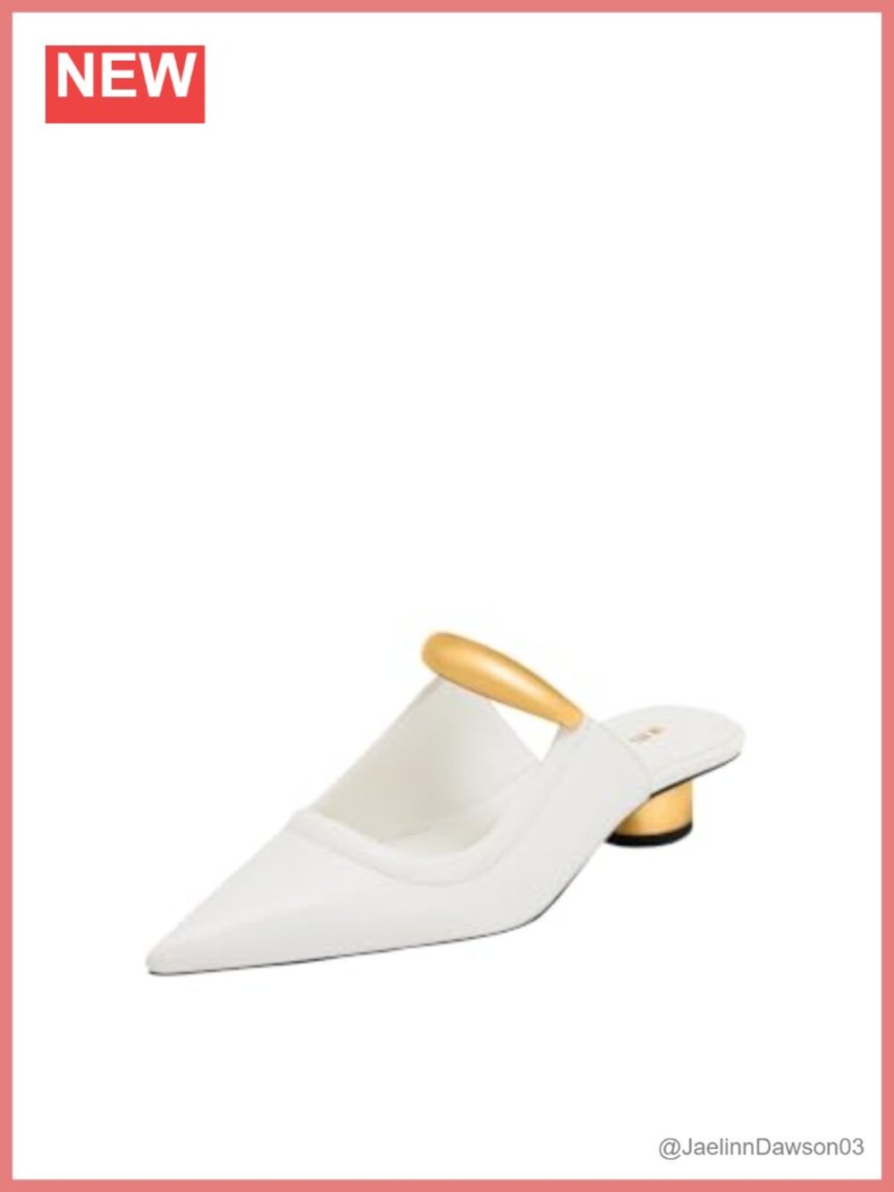Vegan Leather Pierced Mules Low Heel Closed Toe Slip On